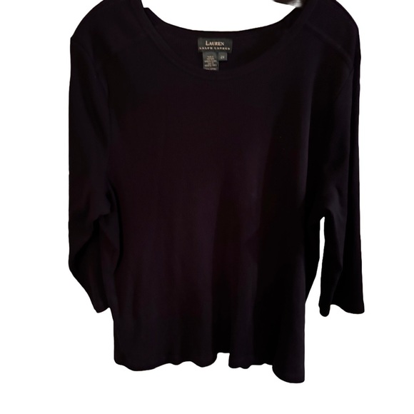 Lauren Ralph Lauren Women’s Plus Navy Blue Pullover Sweater Womens 2X 3/4 Sleeve - Picture 1 of 7